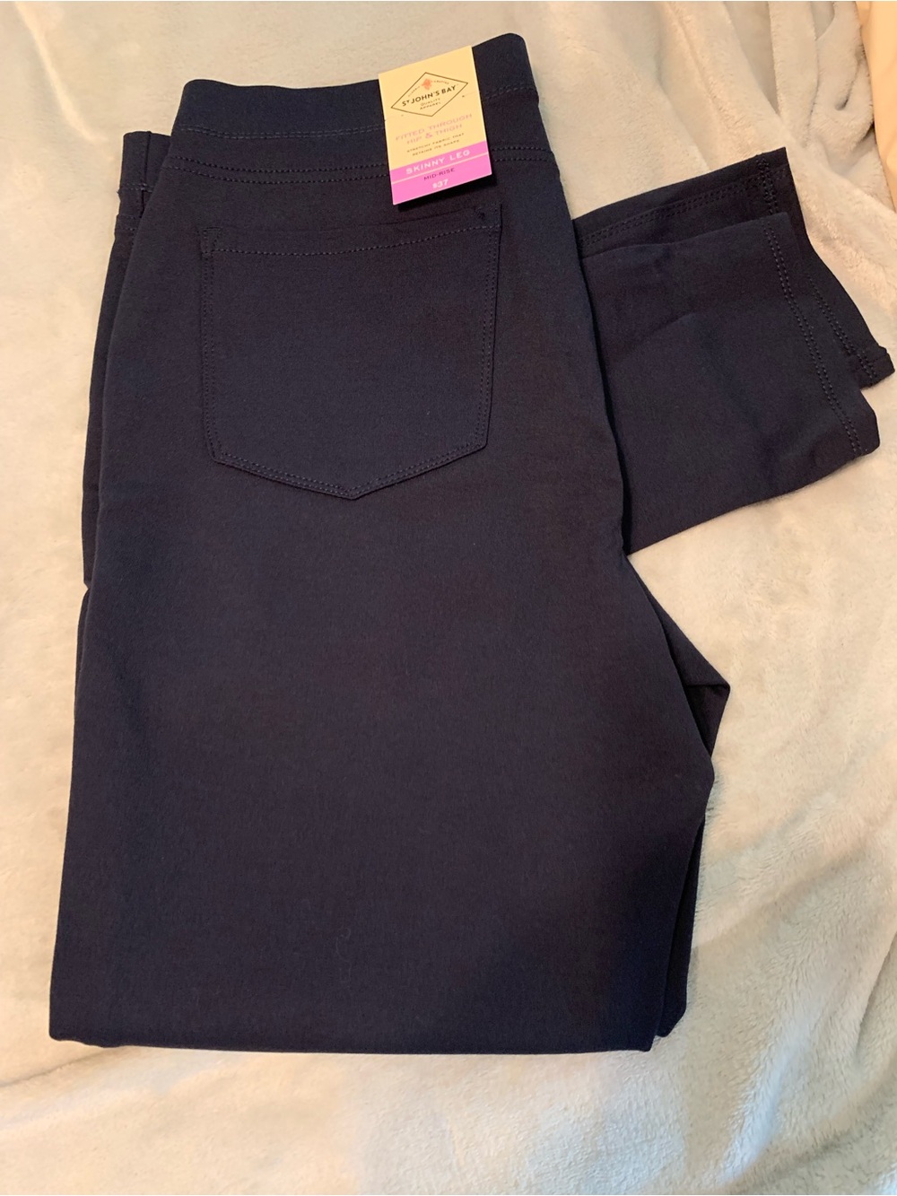 Navy Ponte Leggings with Back Pocket navy large